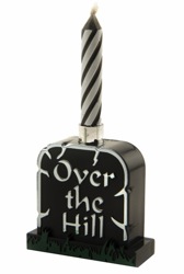 over the hill party cake candle